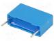 Kondenzátor  polyesterový  1uF  63VAC  100VDC  Raster  15mm  ±10%