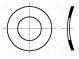 Podložka  perová,vypuklá  M3  D=6mm  h=0,65mm  pružinový bronz