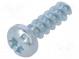 Vrut  pre plasty  3x10  Hlavica  valcová  plochá,Torx®  0,8mm,TX10