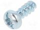 Vrut  pre plasty  3x8  Hlavica  valcová  plochá,Torx®  0,8mm,TX10