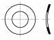Podložka  perová,vypuklá  M4  D=8mm  h=0,8mm  DIN  137A  BN  677