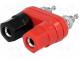 Zásuvka  banánik 4mm  10A  60VDC  Otv  Ø12,5mm  poniklovaná