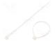 Cable tie  L  100mm  W  2.5mm  polyamide  80N  white  Ømax  20.5mm