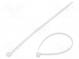 Cable tie  L  150mm  W  3.6mm  polyamide  180N  white  Ømax  36mm