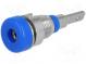 Zásuvka  banánik 2mm  10A  23mm  modrý  Povrch  poniklovaná