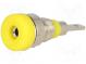 Zásuvka  banánik 2mm  10A  23mm  žltá  Povrch  poniklovaná