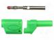 Zástrčka  banánik 4mm  45A  600VAC  zelený  spájkované