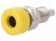 Zásuvka  banánik 4mm  32A  70VDC  žltá  poniklovaná  -25÷90°C  10mΩ