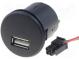 Automobilový napájací zdroj  USB A zásuvka  5V/1x2,1A  čierna