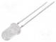 LED  5mm  červená  12000÷23500mcd  15°  20mA  2,1÷2,6V  bez dorazu
