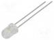 LED  5mm  biela studená  5860÷12000mcd  55°  20mA  3,2÷4V  9000K