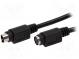 Kábel  PS/2 zásuvka,PS/2 vidlica  2m  čierna  prepojenie 1  1