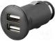 Automobilový napájací zdroj  USB A zásuvka x2  čierna