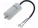 Kondenzátor  pre motory, pracovný  6uF  450V  Ø35x65mm  -25÷70°C