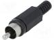 Zástrčka  RCA  vidlica  s vývodkou  priamy  spájkovanie  čierna