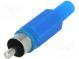 Zástrčka  RCA  vidlica  s vývodkou  priamy  spájkovanie  modrá