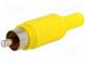 Zástrčka  RCA  vidlica  s vývodkou  priamy  spájkovanie  žltá
