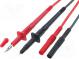 Súprava meracích káblov  Imen  10A  Dĺž  1,35m  čierna a červená