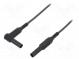 Merací kábel  1kVDC  10A  Dĺž  1,5m  čierna  Izolácia  silikón