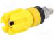 Zásuvka  banánik 4mm  30A  60VDC  48mm  žltá  poniklovaná  -20÷80°C