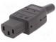 Konektor  napájacie AC  zástrčka  zásuvka  10A  250VAC  IEC 60320