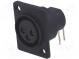 Zásuvka  XLR  zásuvka  PIN 3  uhlové, 90°  THT  čierna  plast  5A