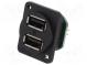Zásuvka  USB A  kolíková lišta  dvojité  V  USB 2.0  Raster  2,54mm