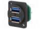 Zásuvka  USB A  kolíková lišta  dvojité  V  USB 3.0  Raster  1,27mm
