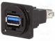 Spojka  USB A zásuvka,z oboch strán  FT  V  USB 3.0  kov  19x24mm