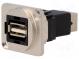 Spojka  USB A zásuvka,USB B zásuvka  FT  V  USB 2.0  kov  19x24mm