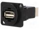 Spojka  USB A zásuvka,USB B zásuvka  FT  V  USB 2.0  kov  19x24mm