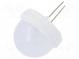 LED  20mm  biela teplá  750÷3000mcd  120°  Poč.výv  2  5÷20mA  3000K