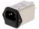 Konektor  napájacie AC  zásuvka  vidlica  6A  250VAC  IEC 60320
