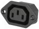 Konektor  napájacie AC  zásuvka  zásuvka  10A  250VAC  IEC 60320