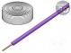 Vodič  drôt  Cu  0,2mm2  fialová  PVC  60V  10m