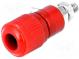 Zásuvka  banánik 4mm  60VDC  L 34mm  Otv  Ø8mm  červený