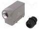 Kryt  pre konektory HDC  rozmer D16B  na kábel  úhlový  PG21  IP65