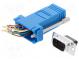 Prechod  adaptér  RJ45 zásuvka,D-Sub 9pin samec  modrý