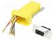 Prechod  adaptér  RJ45 zásuvka,D-Sub 9pin samica  žltá