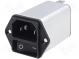 Konektor  napájacie AC  zásuvka  vidlica  4A  250VAC  IEC 60320