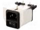 Konektor  napájacie AC  zásuvka  vidlica  10A  250VAC  IEC 60320