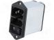 Konektor  napájacie AC  zásuvka  vidlica  6A  250VAC  IEC 60320