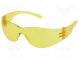 Ochranné okuliare  Šošovka  žltá  Vlastnosti  UV400  Trieda  1