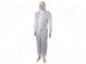 Protective coverall  Size  L  white  Series  DT215  V  with a hood
