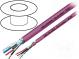 Vodič  na prenos dát  hybridný  1x2x18AWG+1x2x15AWG  fialová