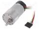 Motor  DC  s kodérom,s prevodovkou  12VDC  7A  Os  zárez D  6mm