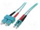 Optický kábel patchcord  OM3  LC/UPC,SC/UPC  3m  LSZH  tyrkysový