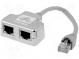 Rozdvojka  Kat  5e  cross,tienené  RJ45 zásuvka x2,RJ45 vidlica