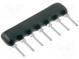 Odporová sieť  X  4,7kΩ  Poč.rezistorov 6  THT  0,125W  ±2%  100V