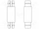 Rozperka PCB  polyamid 66  Dĺ  4,8mm  zacvaknutie/zacvaknutie